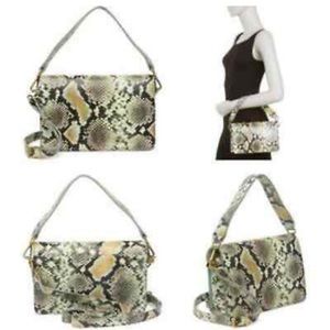 Madewell Snake Print Crossbody Bag - Black, Cream, Tan